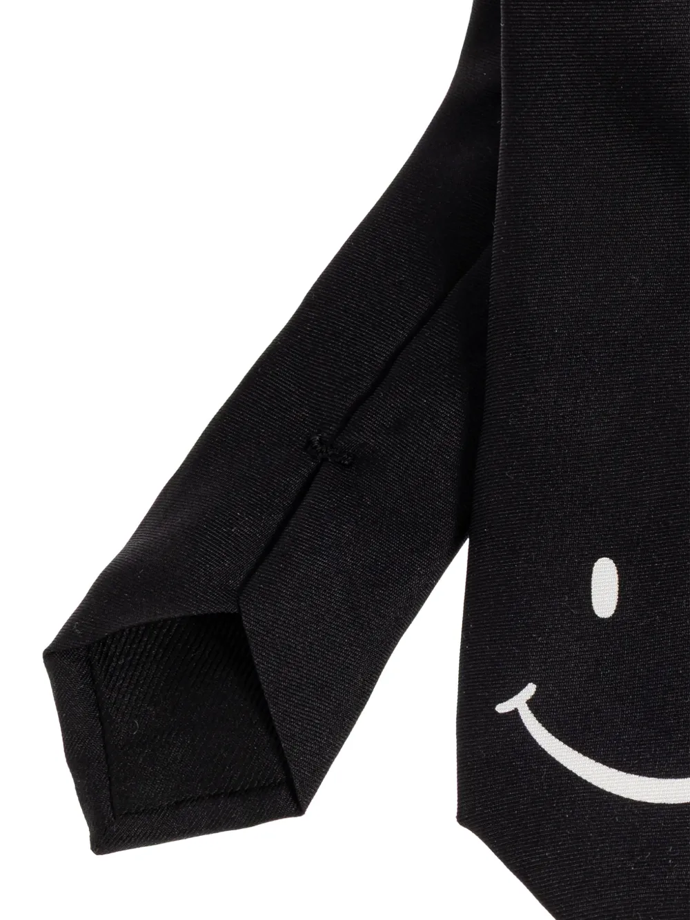 smiley-motif silk tie