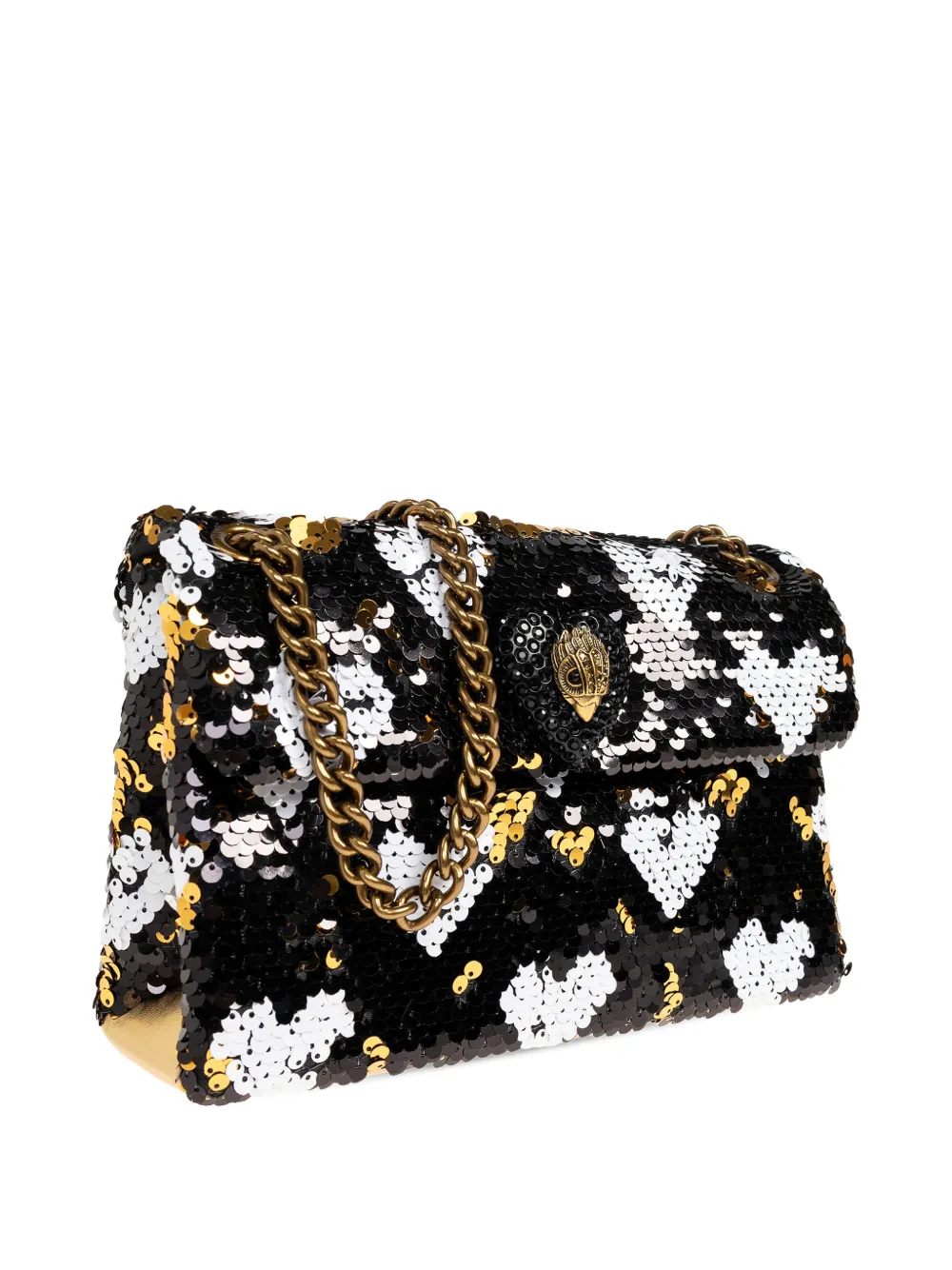 Sequin Heart Chain Shoulder Bag