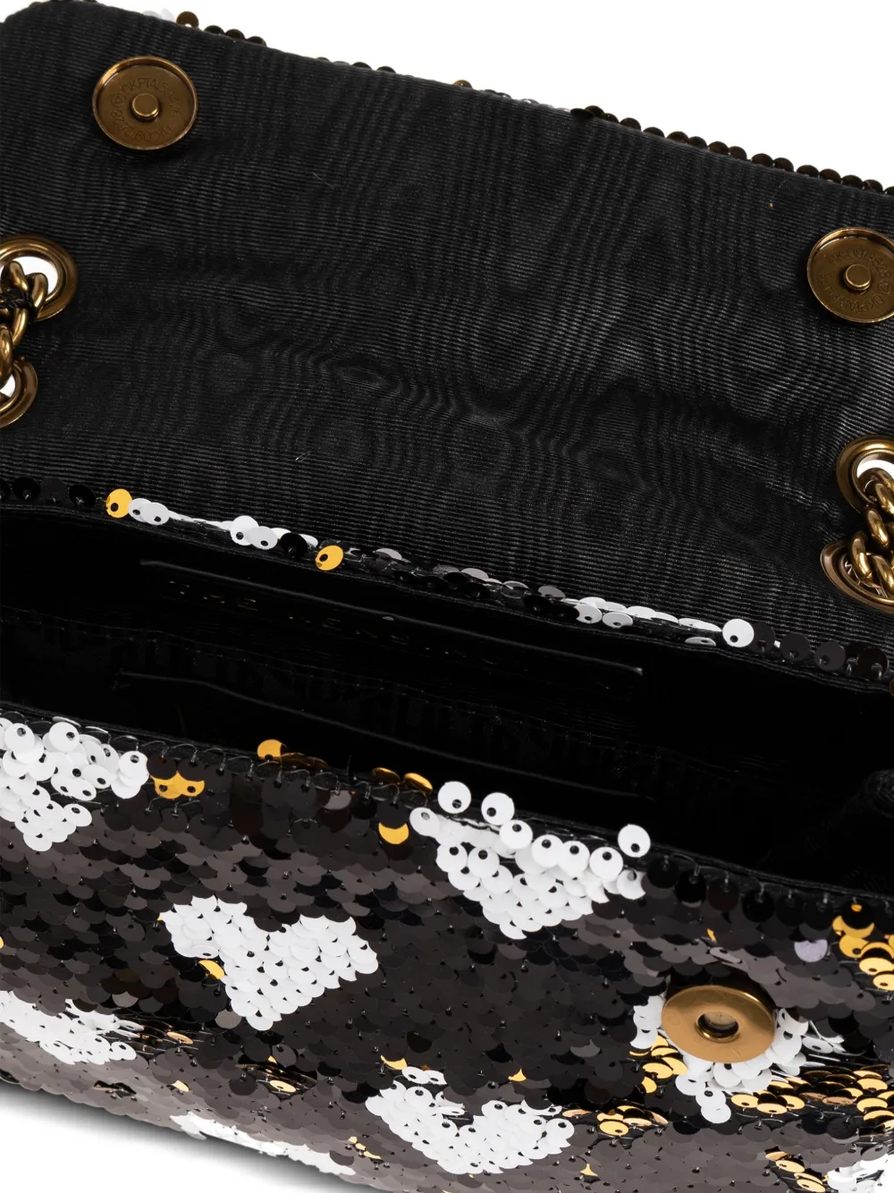 Sequin Heart Chain Shoulder Bag
