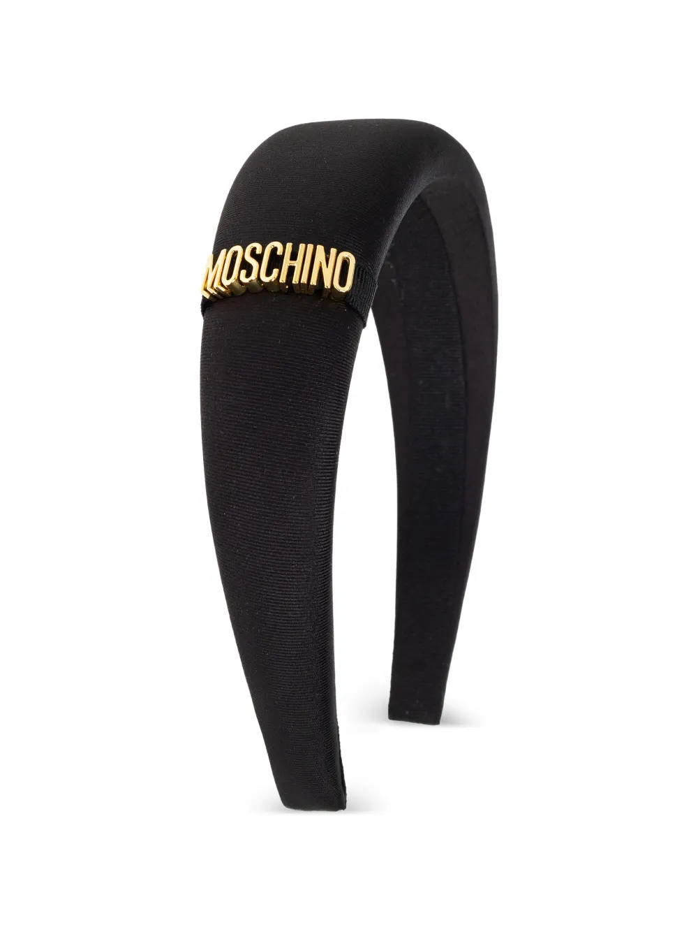 Moschino logo-plaque hair headband - Nero