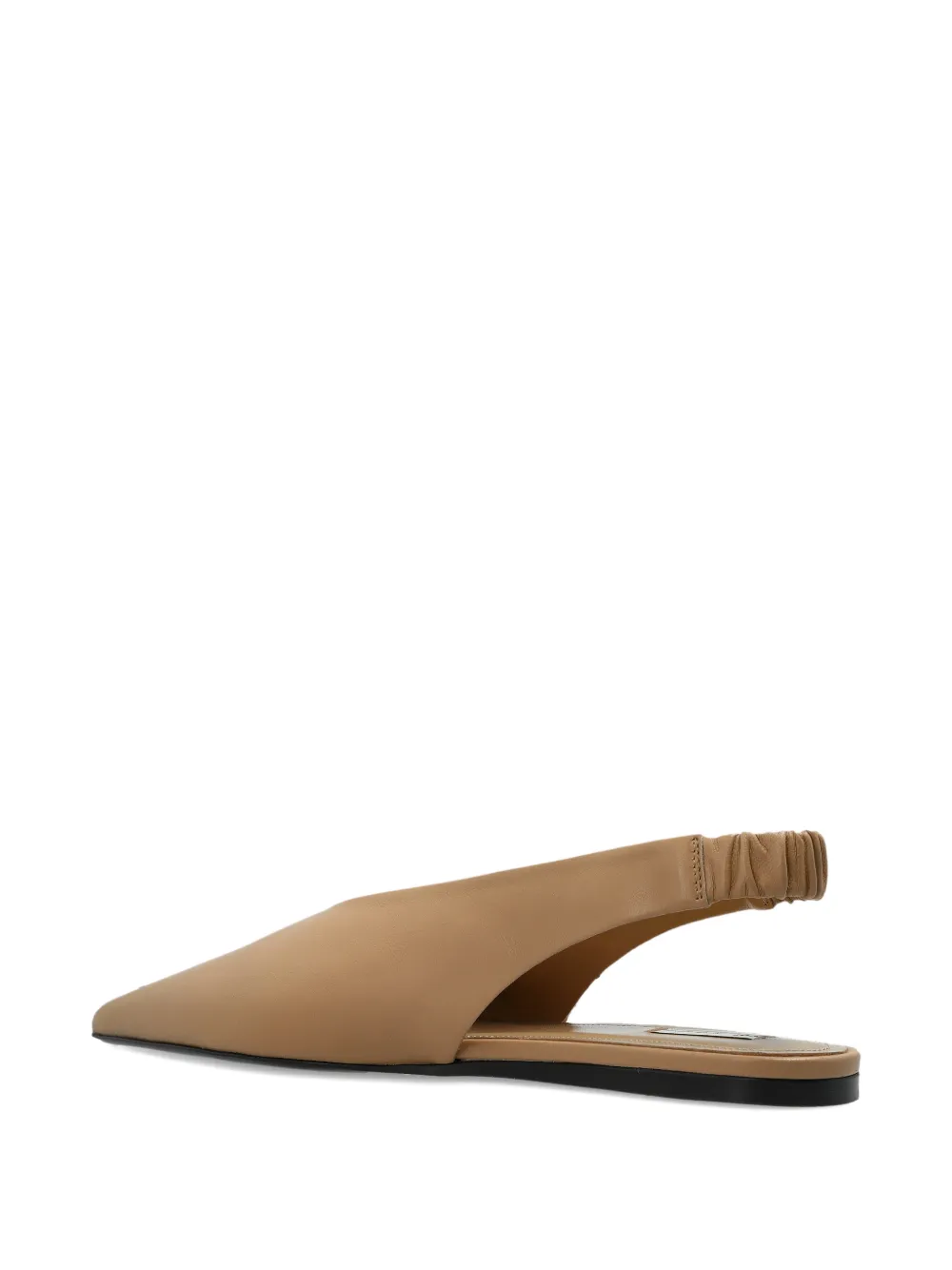 AMI Paris point-toe elasticated fat pumps Beige