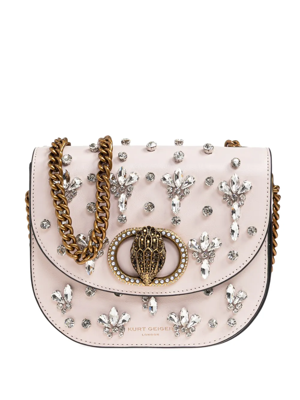 Kurt Geiger London Chelsea crystal-embellished cross body bag - Rosa