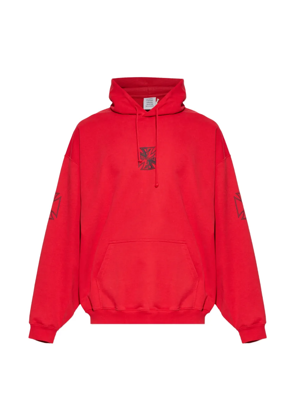 VETEMENTS graphic-print hoodie - Rosso