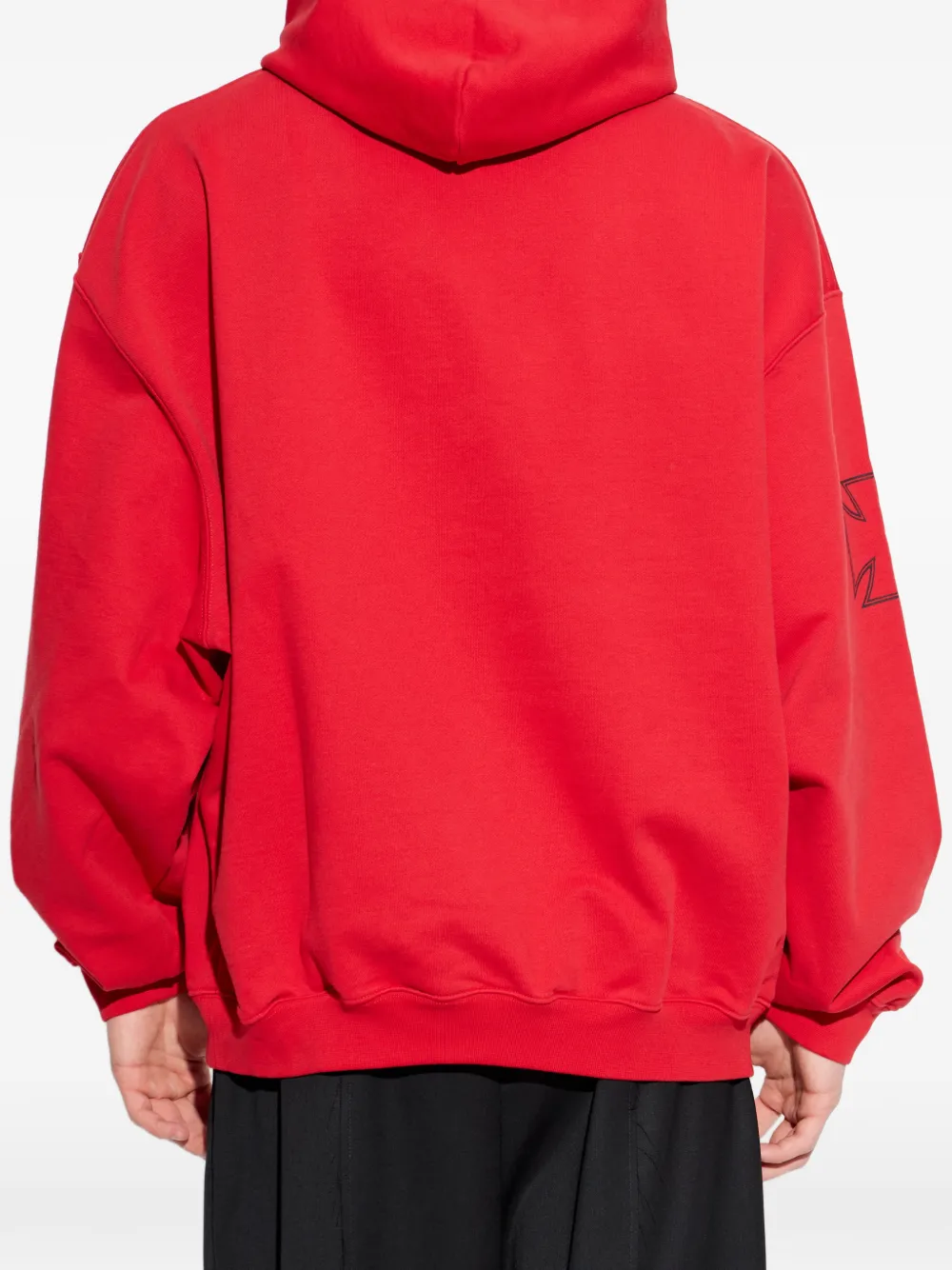 VETEMENTS Hoodie met print Rood