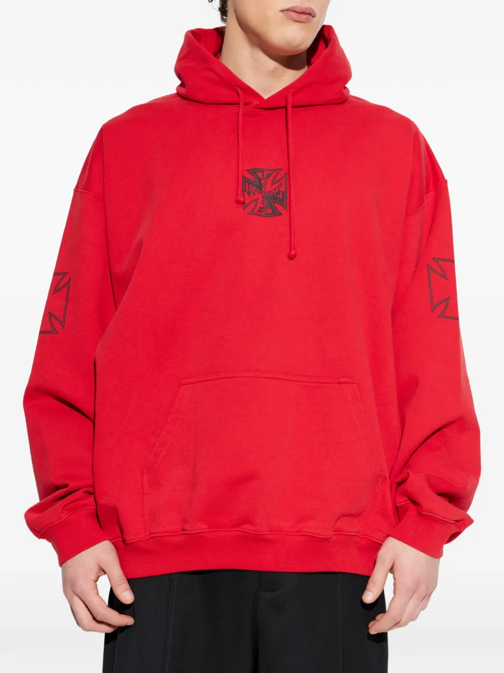 VETEMENTS Hoodie met print Rood