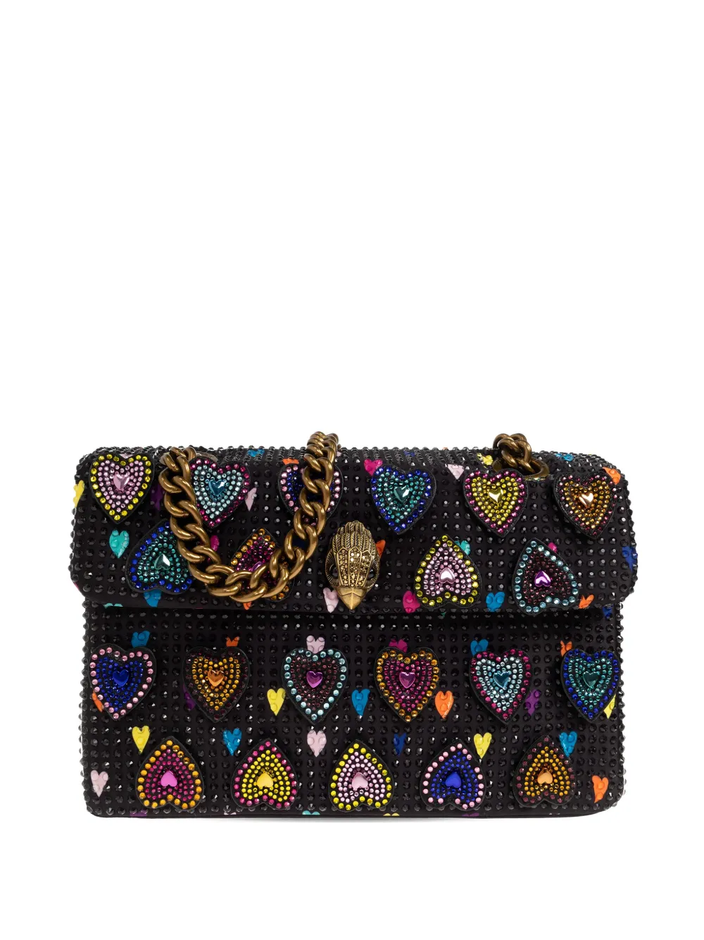 Kurt Geiger London mini Kensington heart-motif shoulder bag - Nero