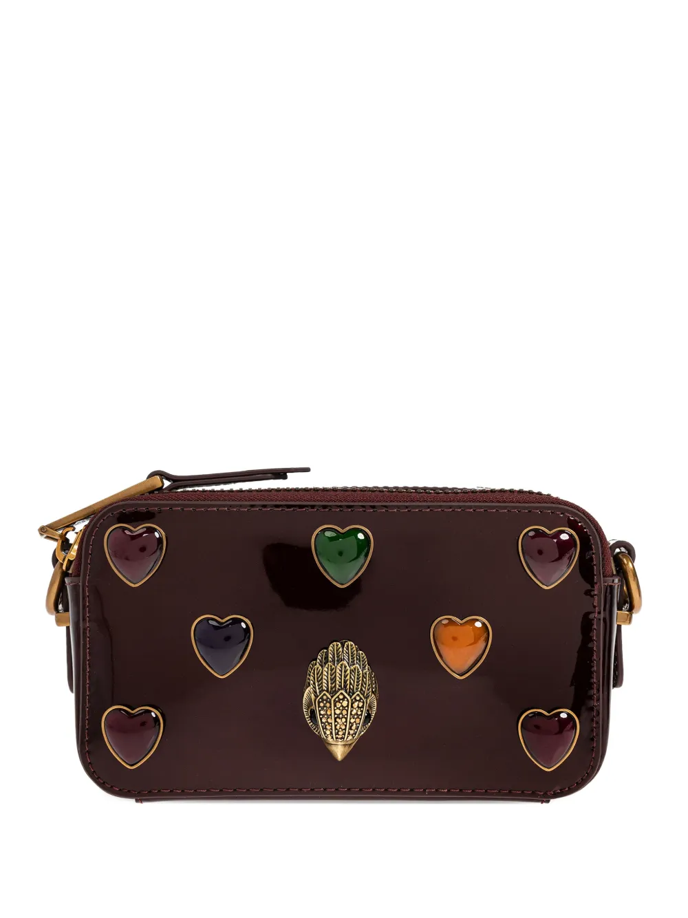 Kurt Geiger London heart appliqué camera shoulder bag - Marrone