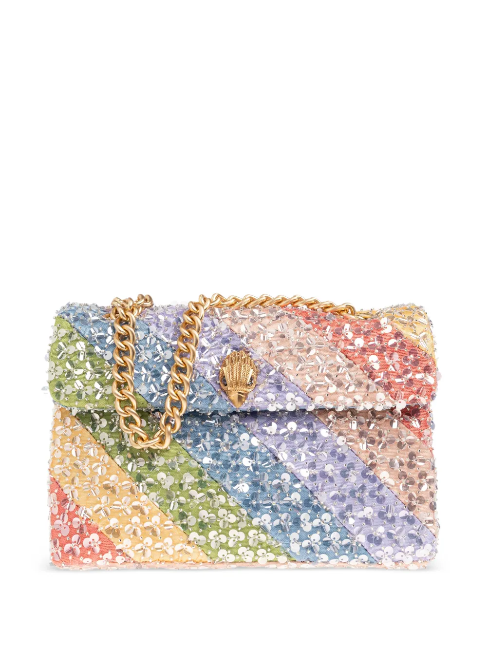 Kurt Geiger London Kensington sequin-embellished shoulder bag - Blu