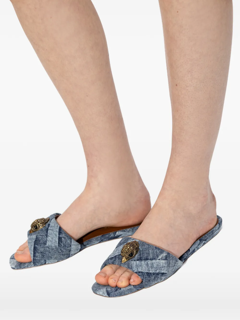 Kurt Geiger London Kensington sandalen met adelaarshoofd Blauw