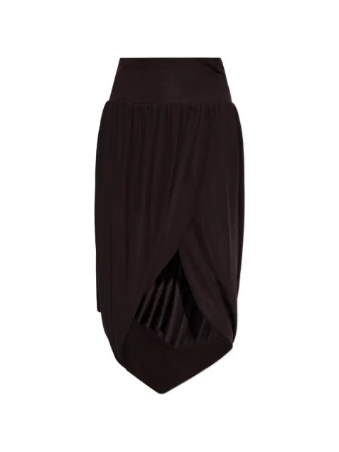 Alaïa draped midi skirt