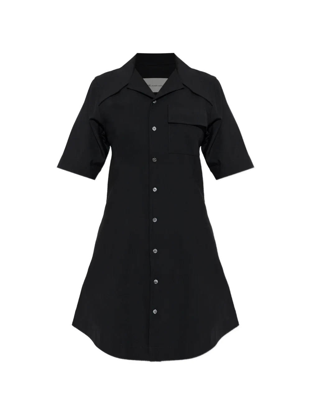 AMI Paris button short-sleeve dress - Nero