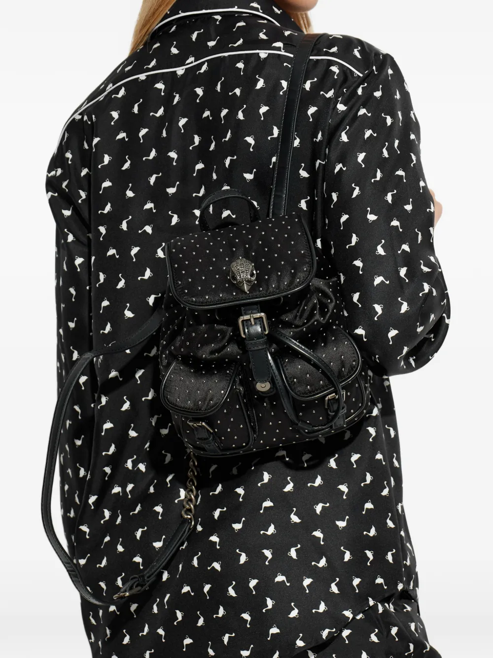 Kurt Geiger London Hoxton Small Studded Hoxton Backpack - Black 