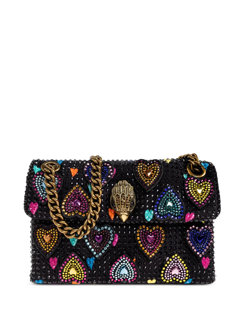 Kurt Geiger London mini Kesington heart-motif shoulder bag - Nero
