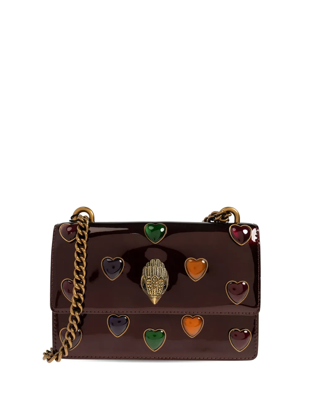 Kurt Geiger London heart embellished shoulder bag - Marrone