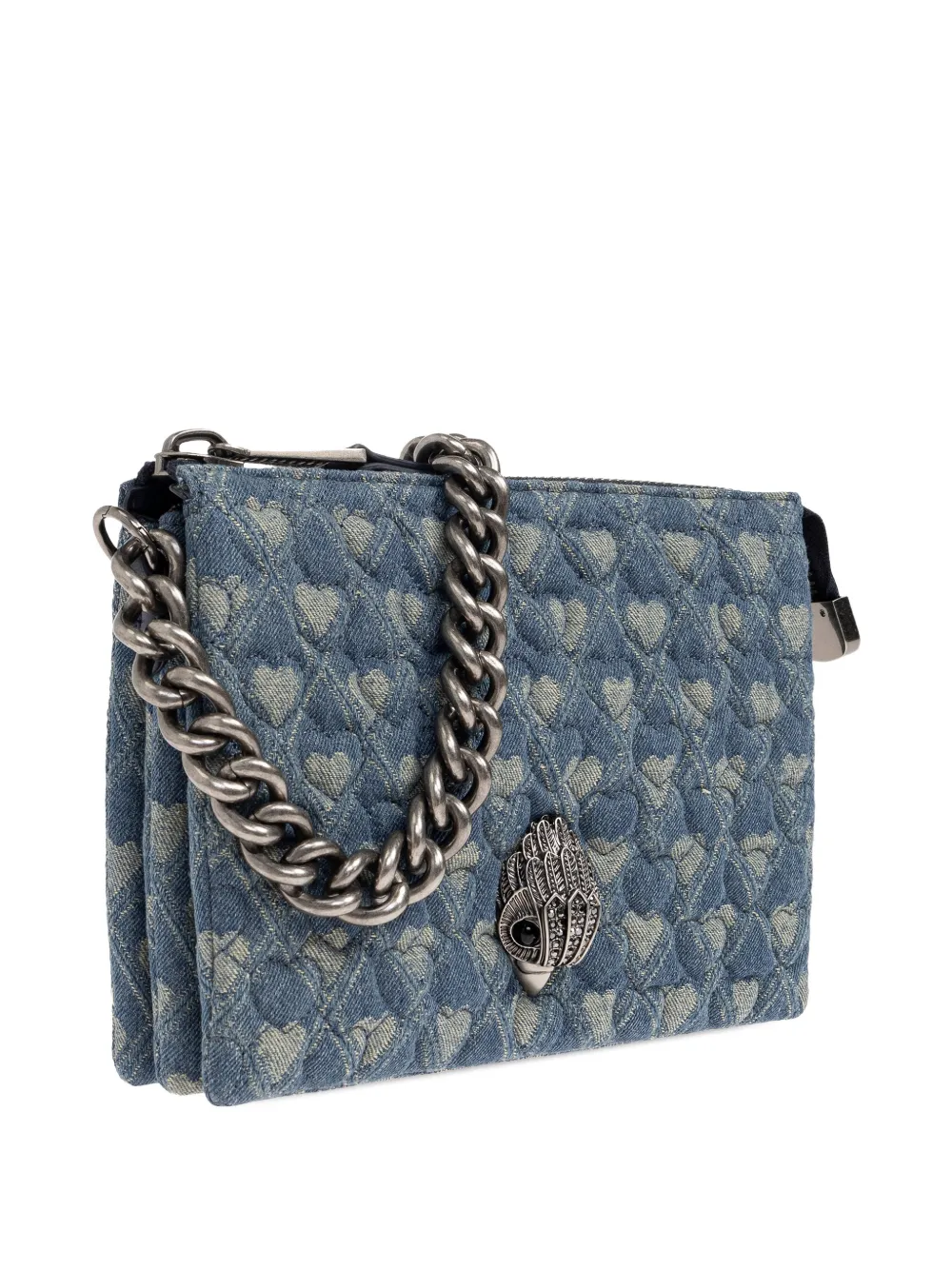 Kurt Geiger London Kensington Puff schoudertas met kettinghengsel Blauw