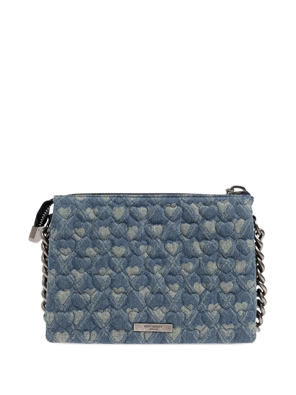 Kurt Geiger London Kensington Puff schoudertas met kettinghengsel Blauw