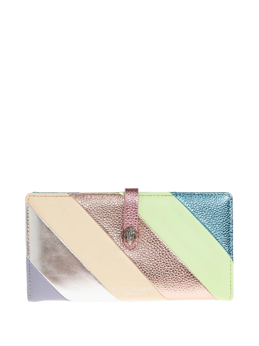 Kurt Geiger London striped calf leather wallet - Toni neutri