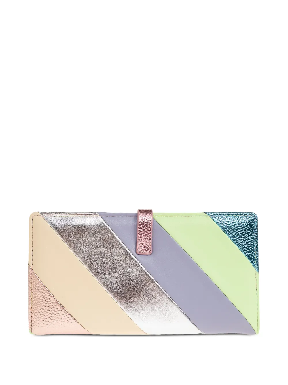  Kurt Geiger London Striped Calf Leather Wallet - Neutrals 