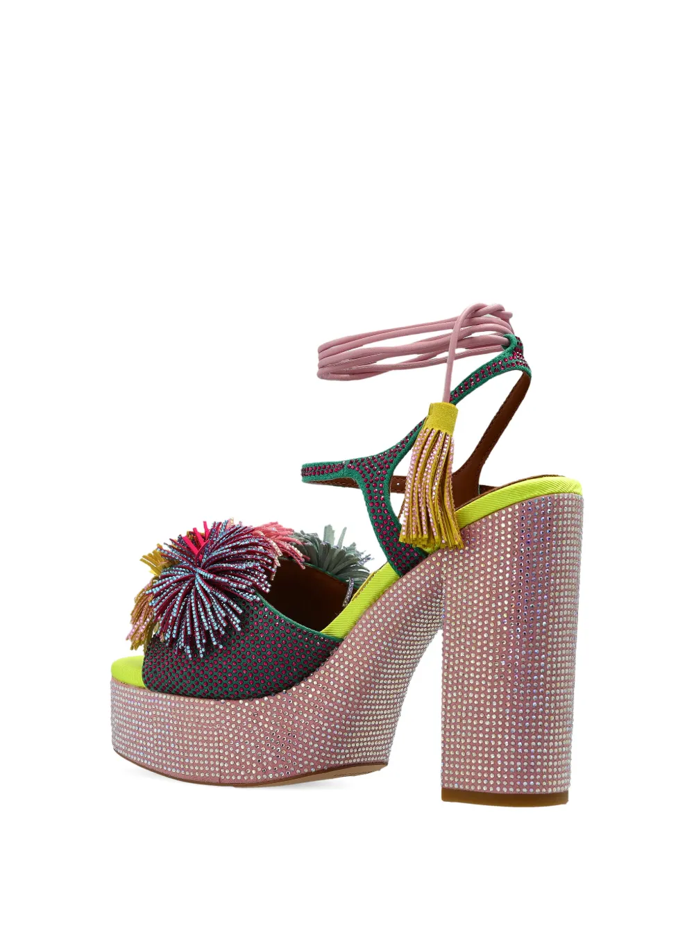 Kurt Geiger London Sandalen met plateauzool en kwastje Roze