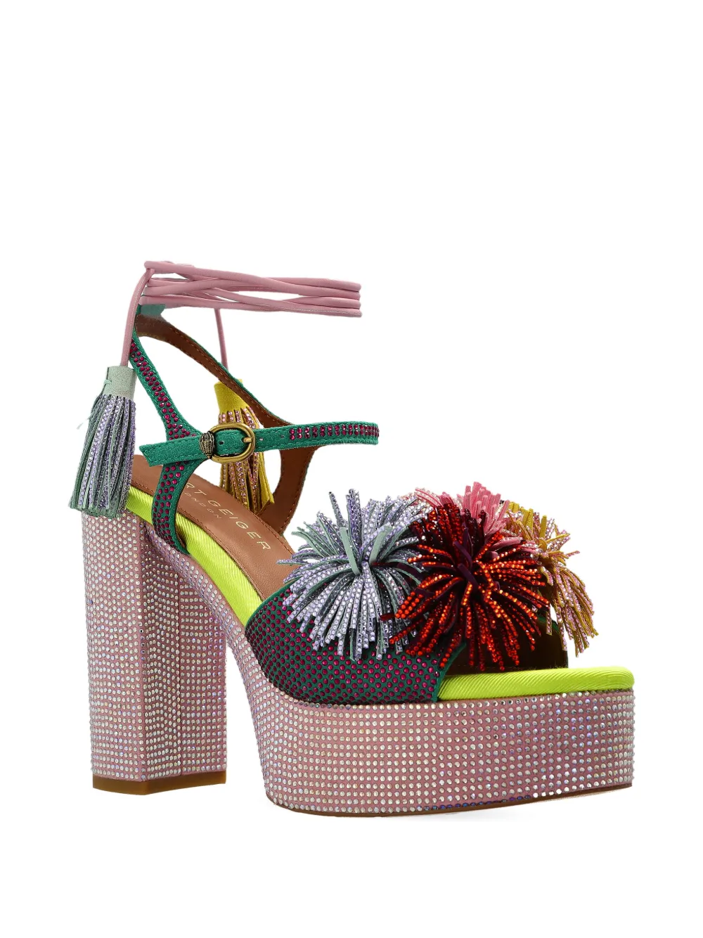 Kurt Geiger London Sandalen met plateauzool en kwastje Roze