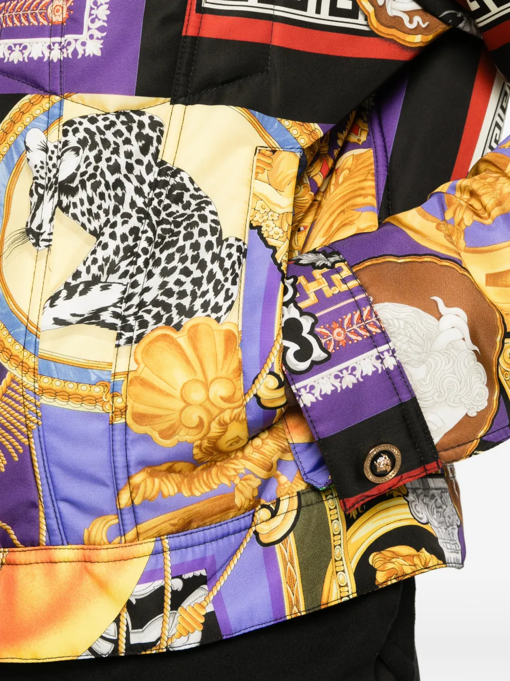 Versace Printed Light Padded Jacket | Orange | FARFETCH