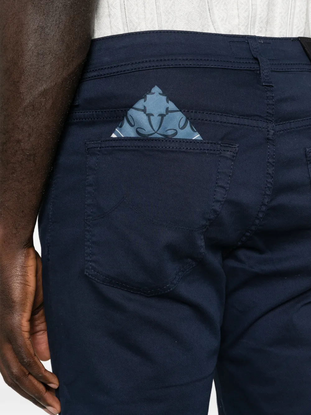 Jacob Cohën Straight jeans met logoknoop Blauw