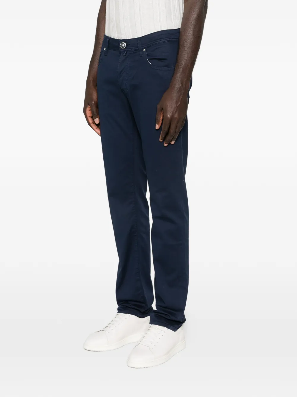  Jacob Cohën Logo-button Straight-leg Jeans - Blue 