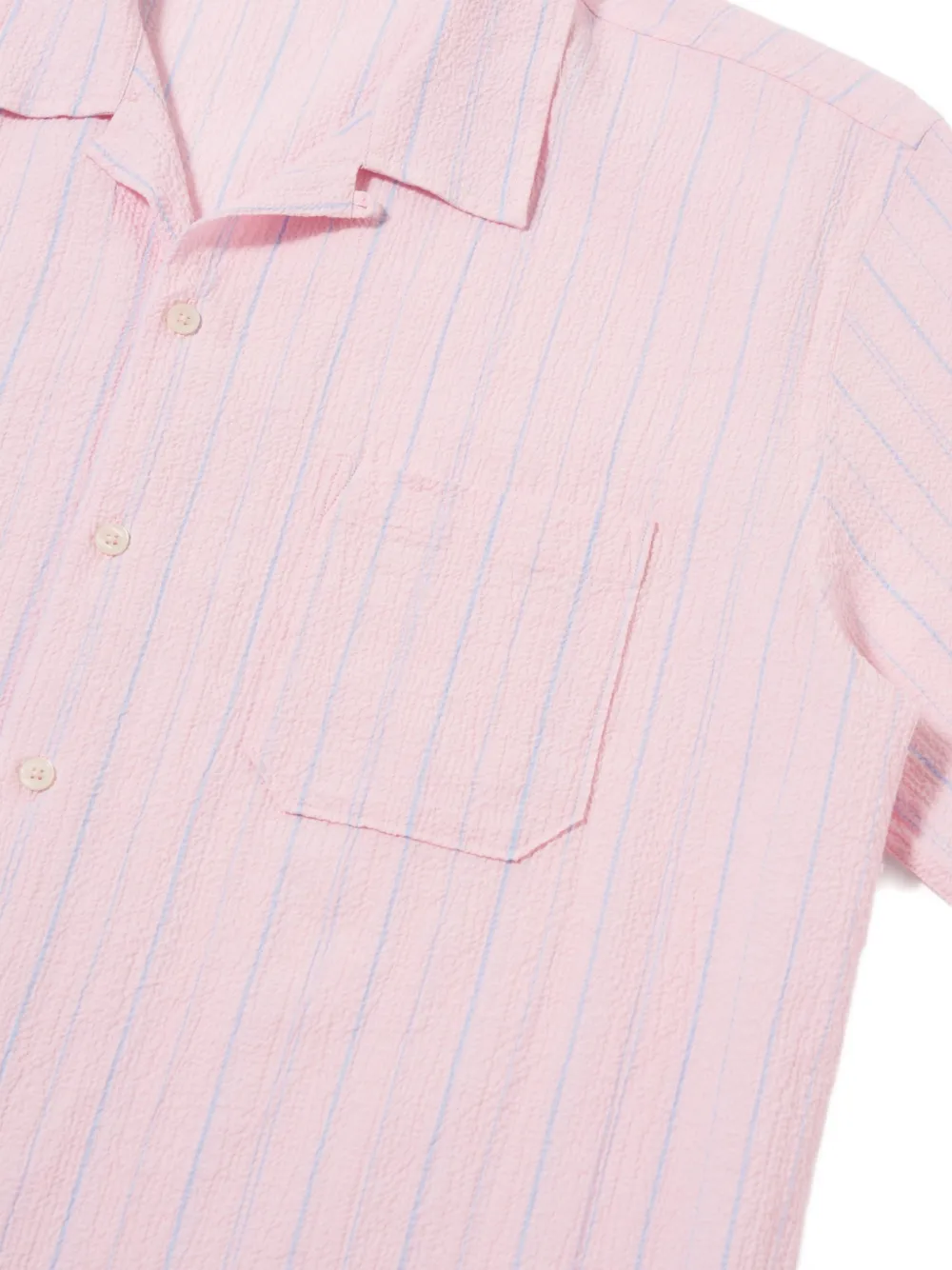 Universal Works Gestreepte overhemd Roze