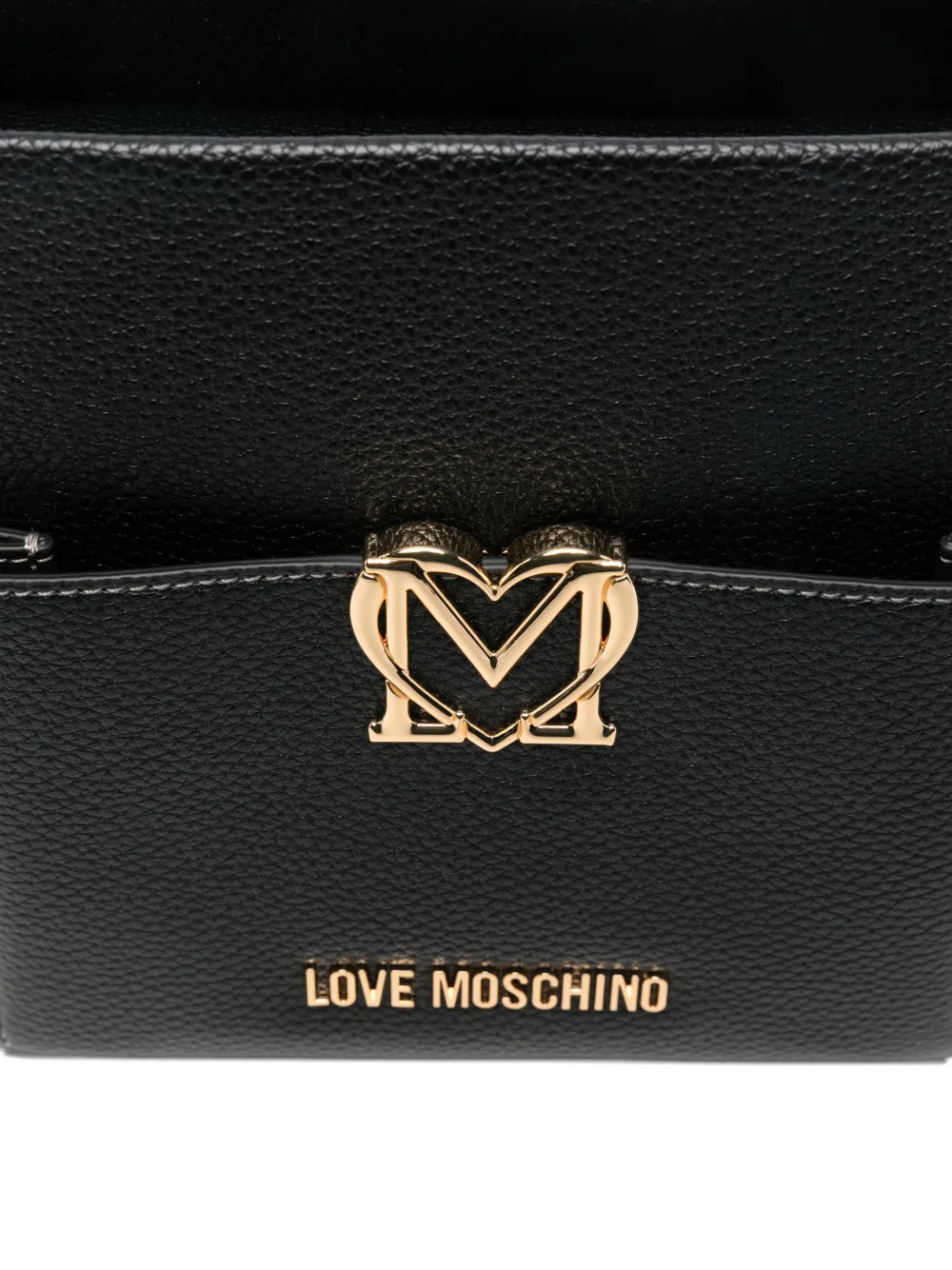 Love Moschino Shopper met logoplakkaat Zwart
