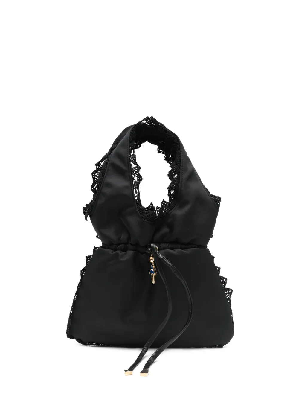 Vivetta lace-trim tote bag - Nero