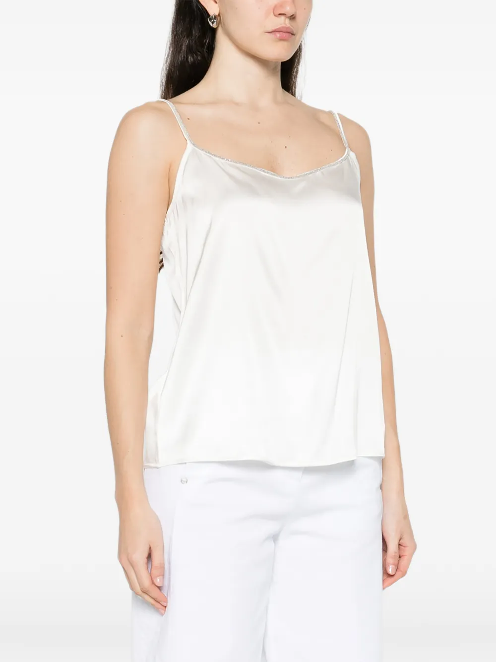  Panicale Beaded Strap Top - White 