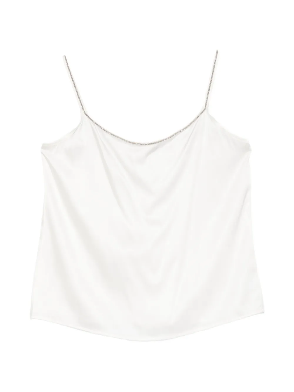 PANICALE beaded strap top - Bianco