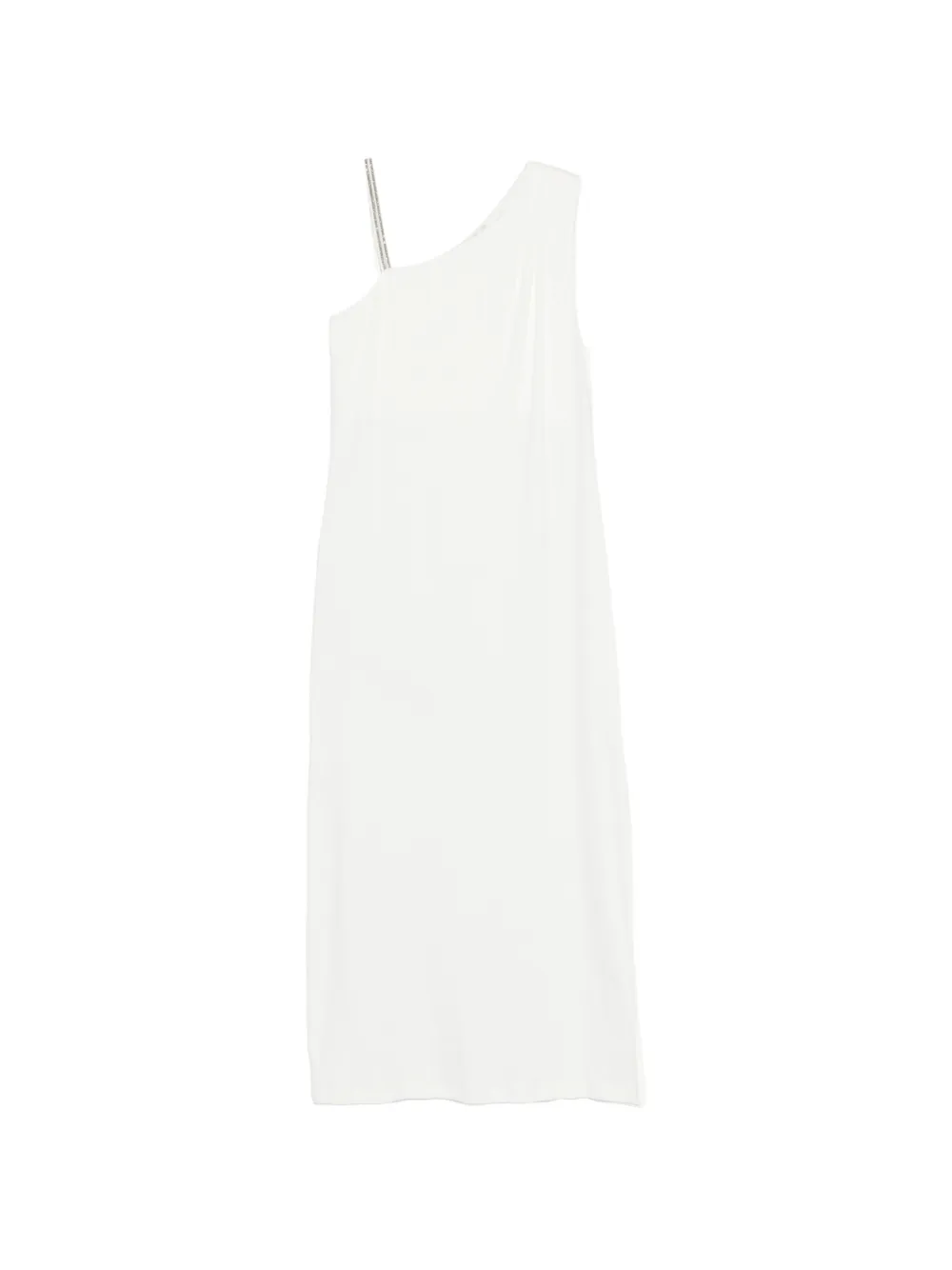 PANICALE one-shoulder midi dress - Toni neutri