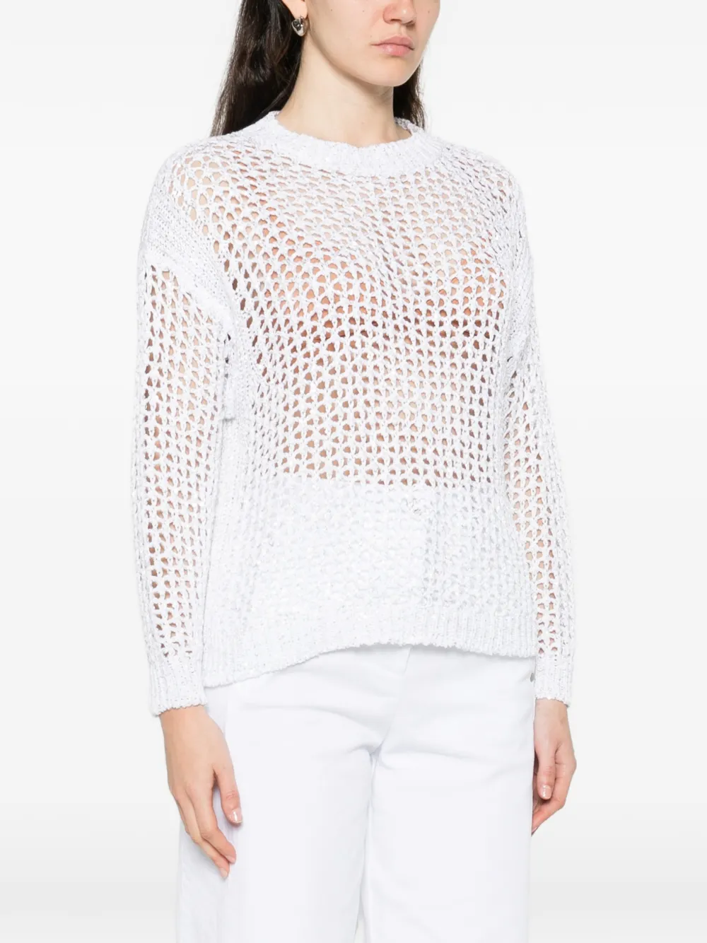  Panicale Open-knit Jumper - White 
