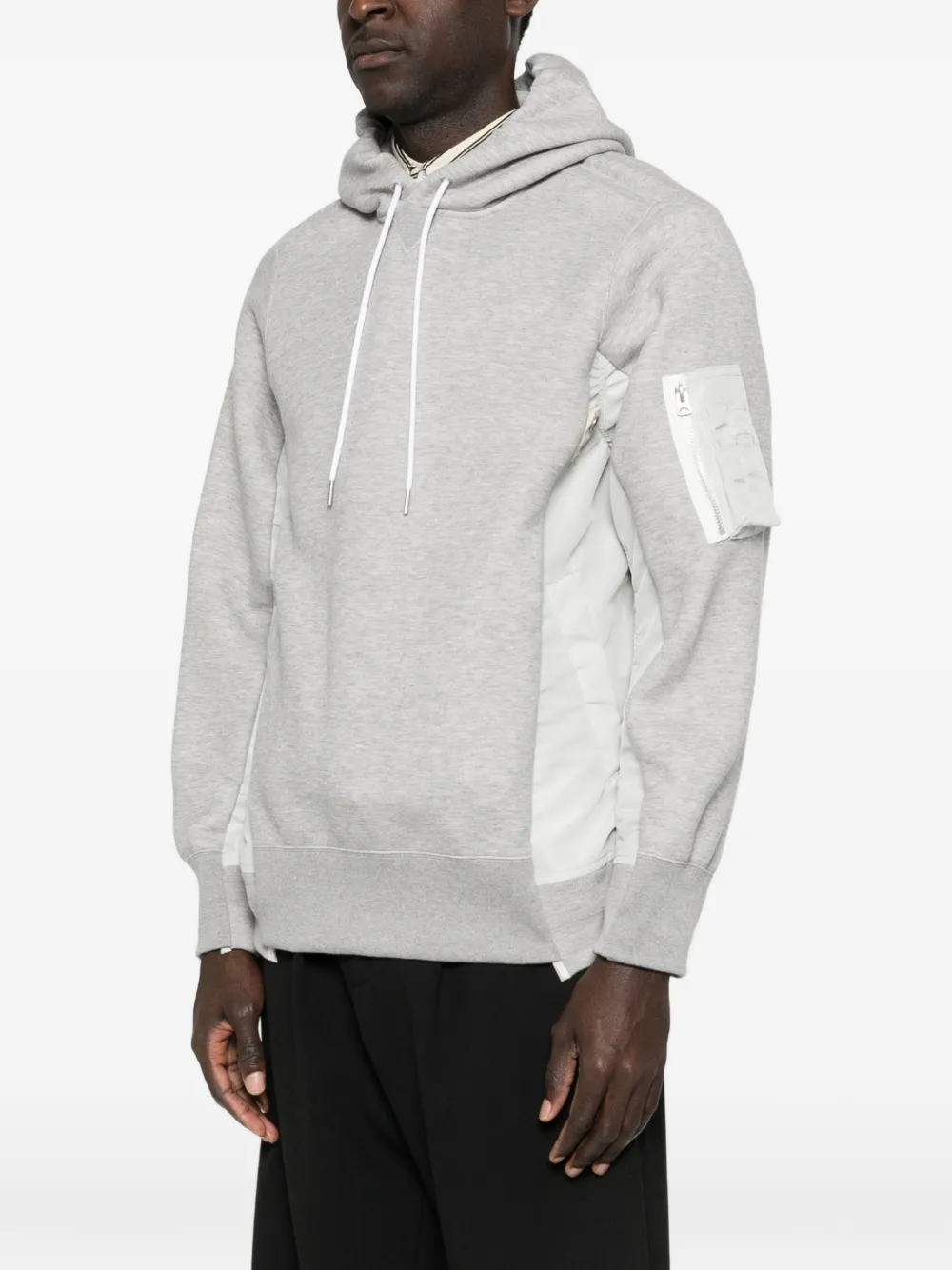 sacai Hoodie met ritsdetail Grijs