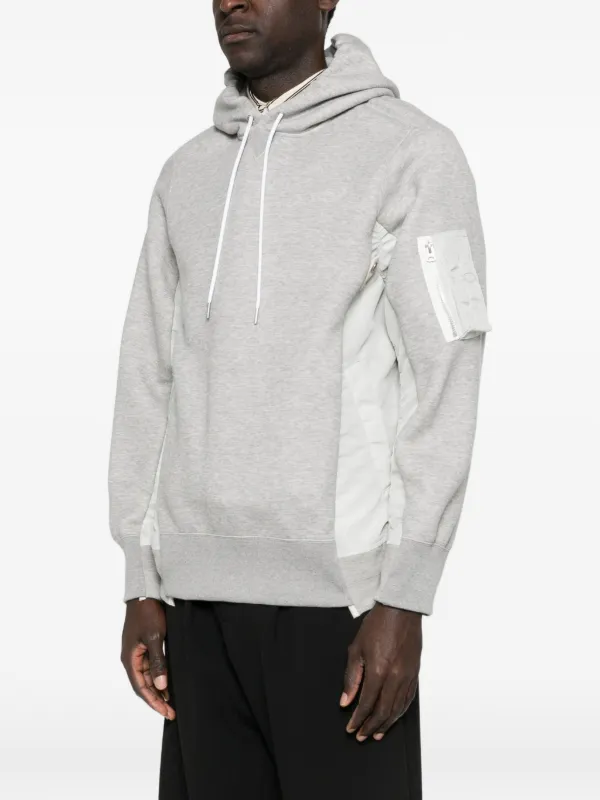 Sacai ジップディテール パーカー | グレー | FARFETCH JP