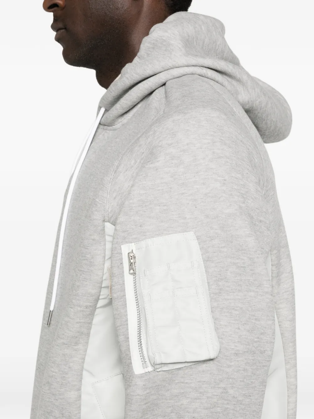sacai Hoodie met ritsdetail Grijs