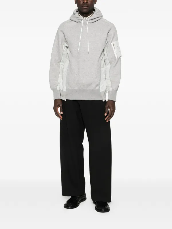 Sacai ジップディテール パーカー | グレー | FARFETCH JP