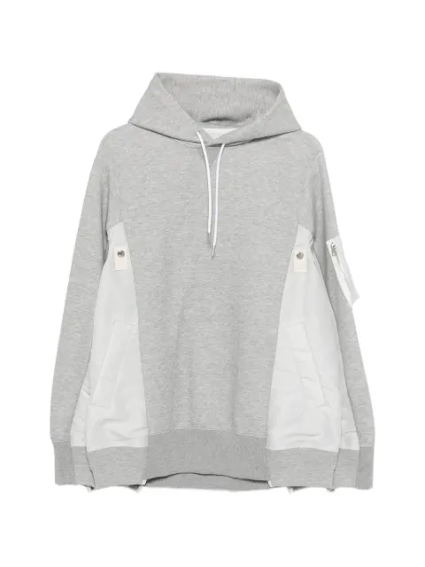 sacai zip-detailed hoodie