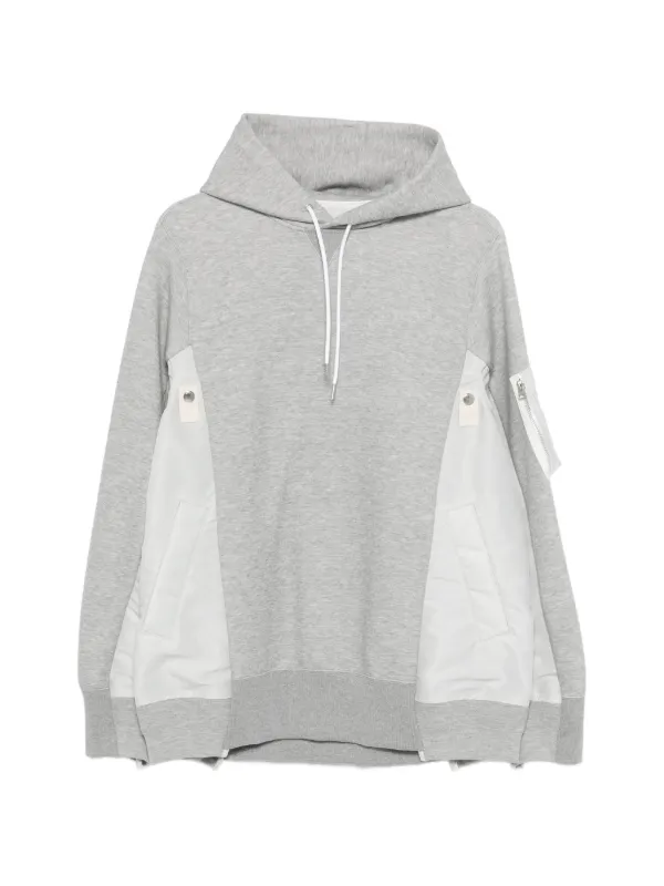 Sacai ジップディテール パーカー | グレー | FARFETCH JP