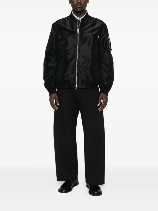 ブラック ジップアップ ボンバージャケット Sacai ジップアップ ボンバージャケット | ブラック | FARFETCH JP