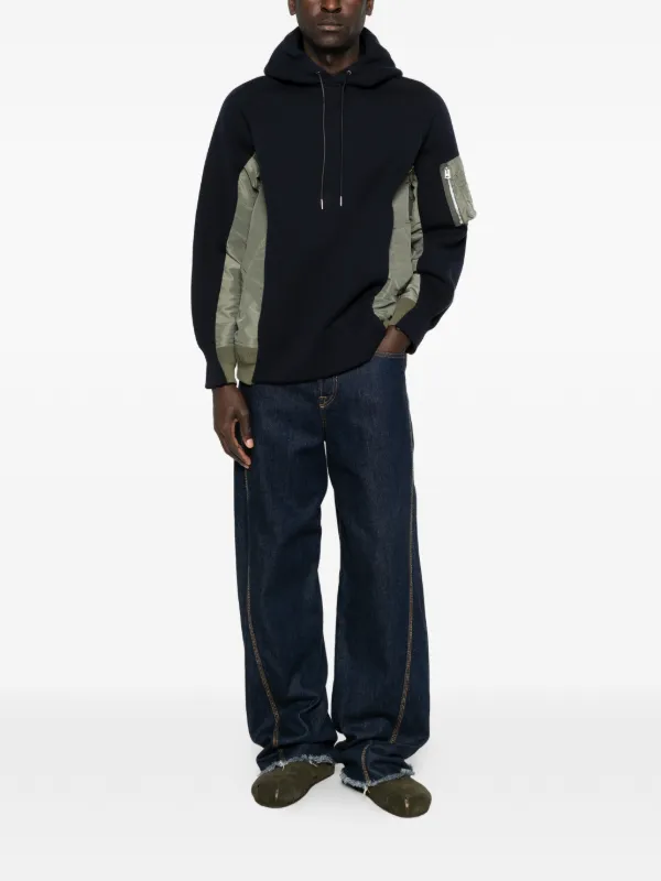 Sacai ジップポケット パーカー | ブルー | FARFETCH JP
