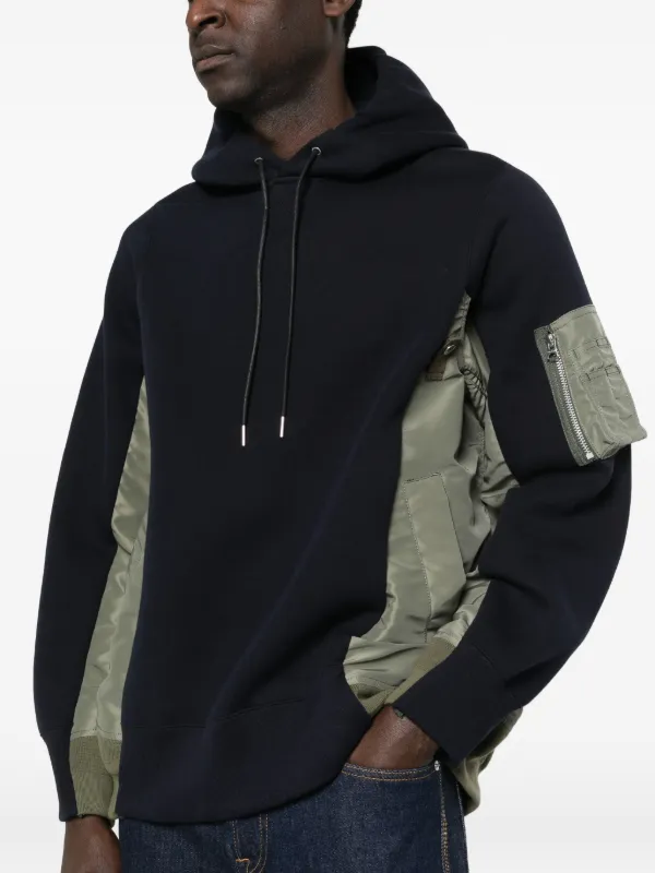 sacai パーカー Sacai ジップポケット パーカー | ブルー | FARFETCH JP