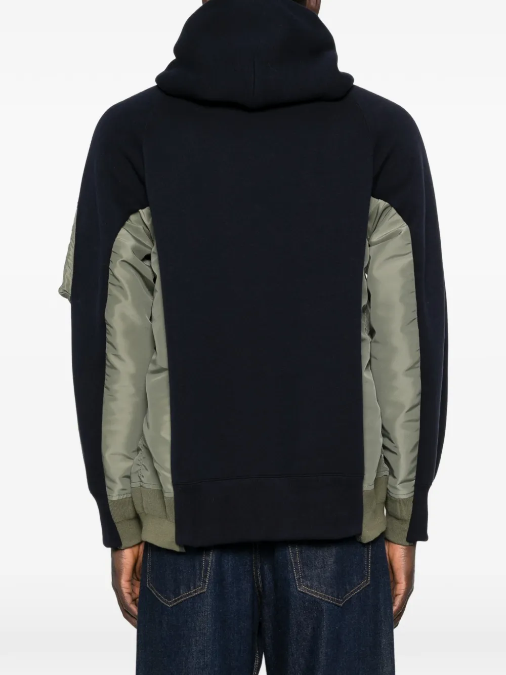 sacai Hoodie met ritszak Blauw