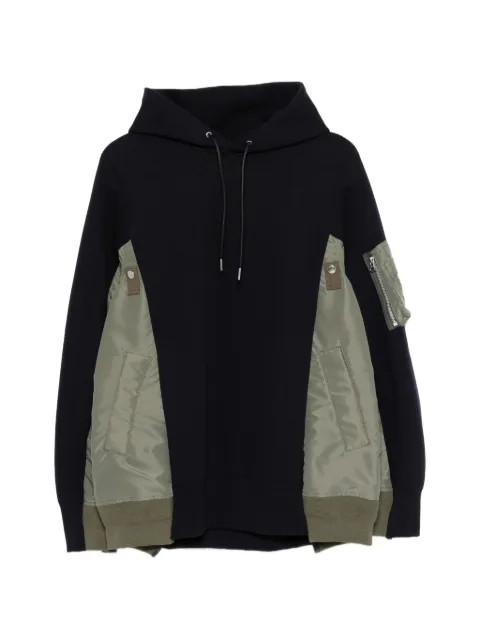 sacai zip-pocket hoodie