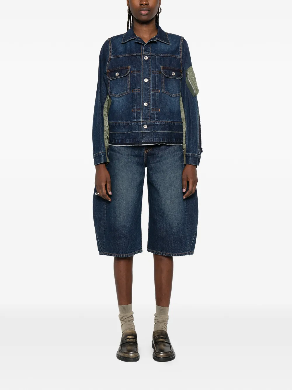  Sacai Patch Pocket Denim Jacket - Blue 