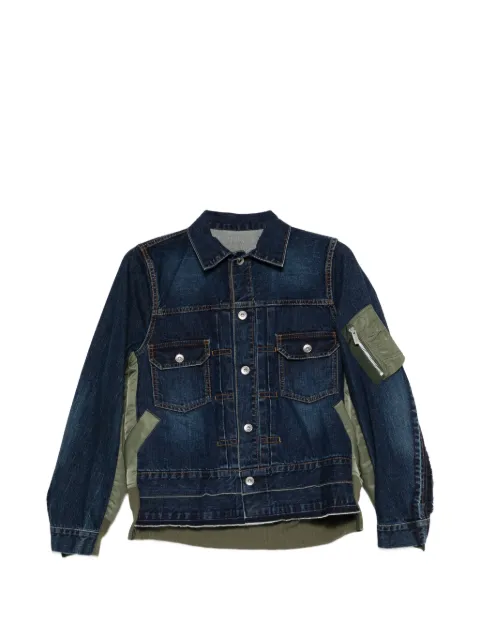 sacai Giacca denim con tasche