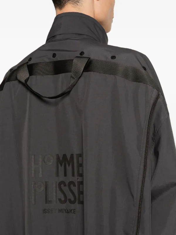 Homme Plissé Issey Miyake Ribbon Pocket Coat | Grey | FARFETCH NO