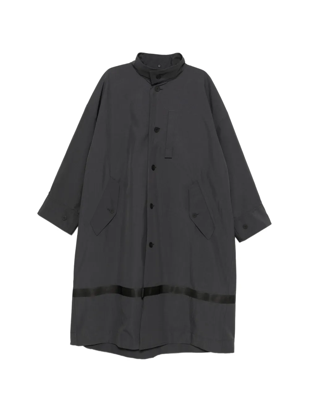 Homme Plissé Issey Miyake ribbon pocket coat - Grigio