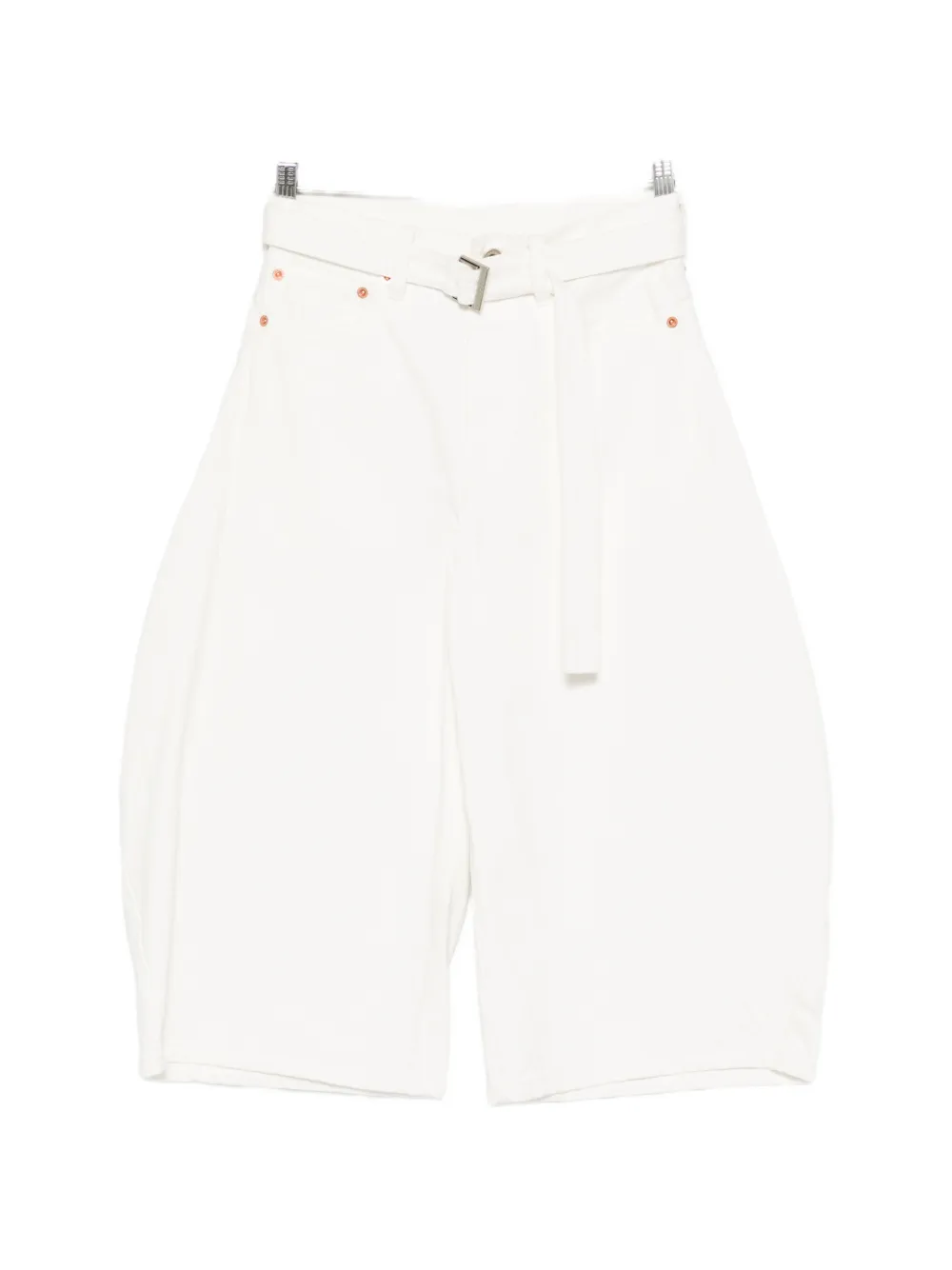 sacai belted jeans - Bianco